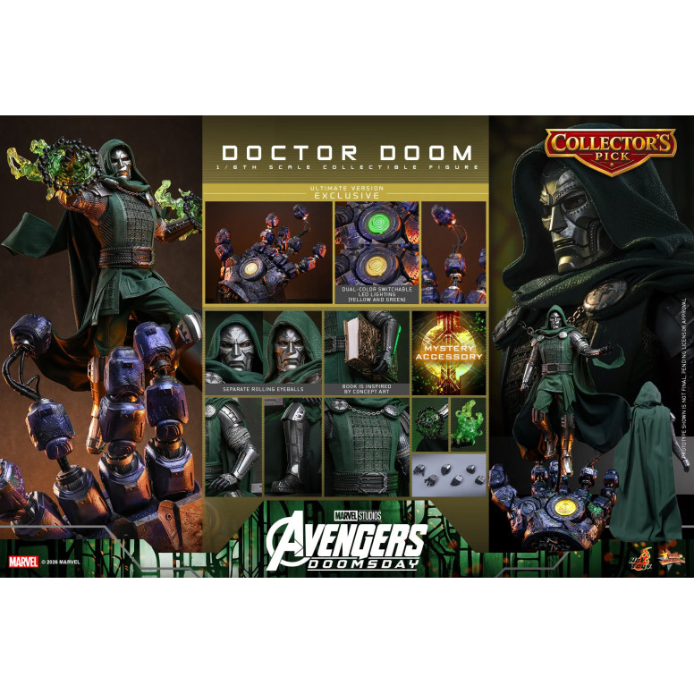 Hot Toys – Doctor Doom, Ultimate-Version MMS907, Maßstab 1:6 – Avengers: Doomsday