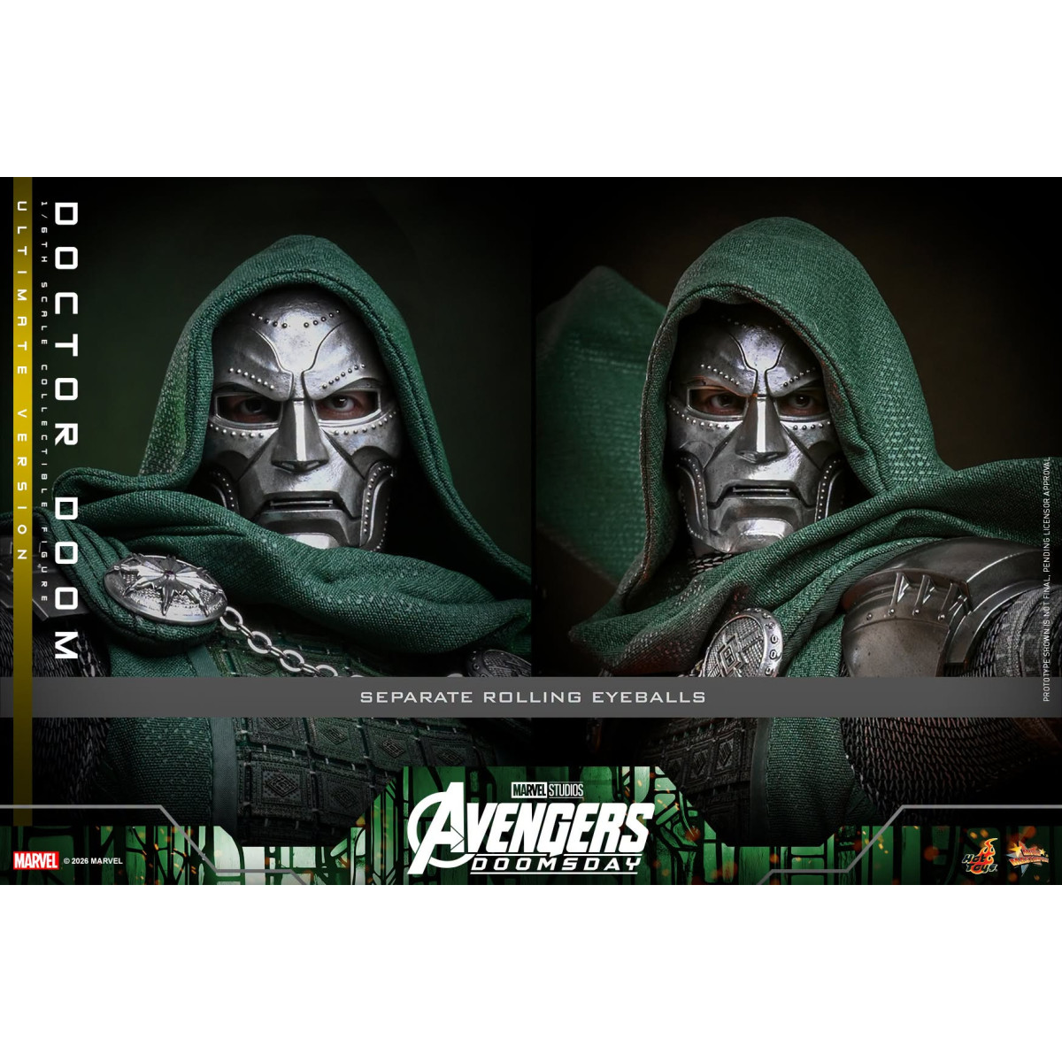 Hot Toys – Doctor Doom, Ultimate-Version MMS907, Maßstab 1:6 – Avengers: Doomsday