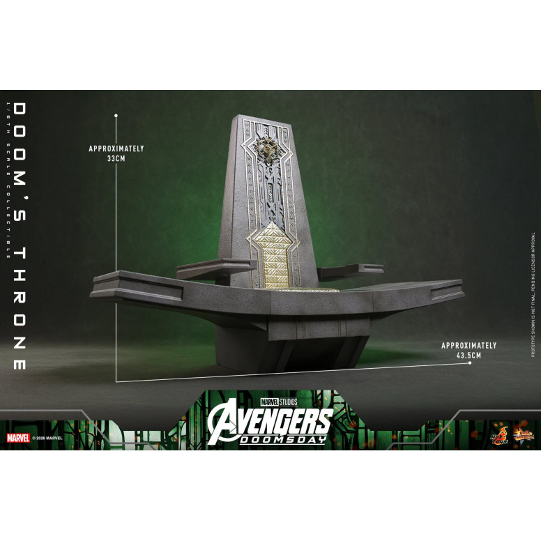Hot Toys – „ Doom ’s Throne“ MMS, Maßstab 1:6 – „ Avengers: Doomsday“