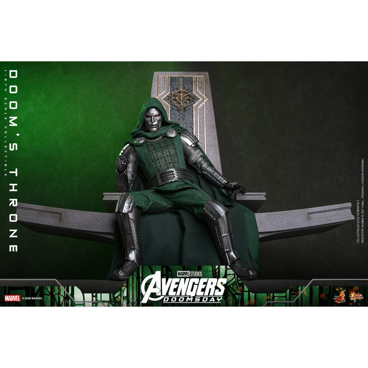 Hot Toys – „ Doom ’s Throne“ MMS, Maßstab 1:6 – „ Avengers: Doomsday“
