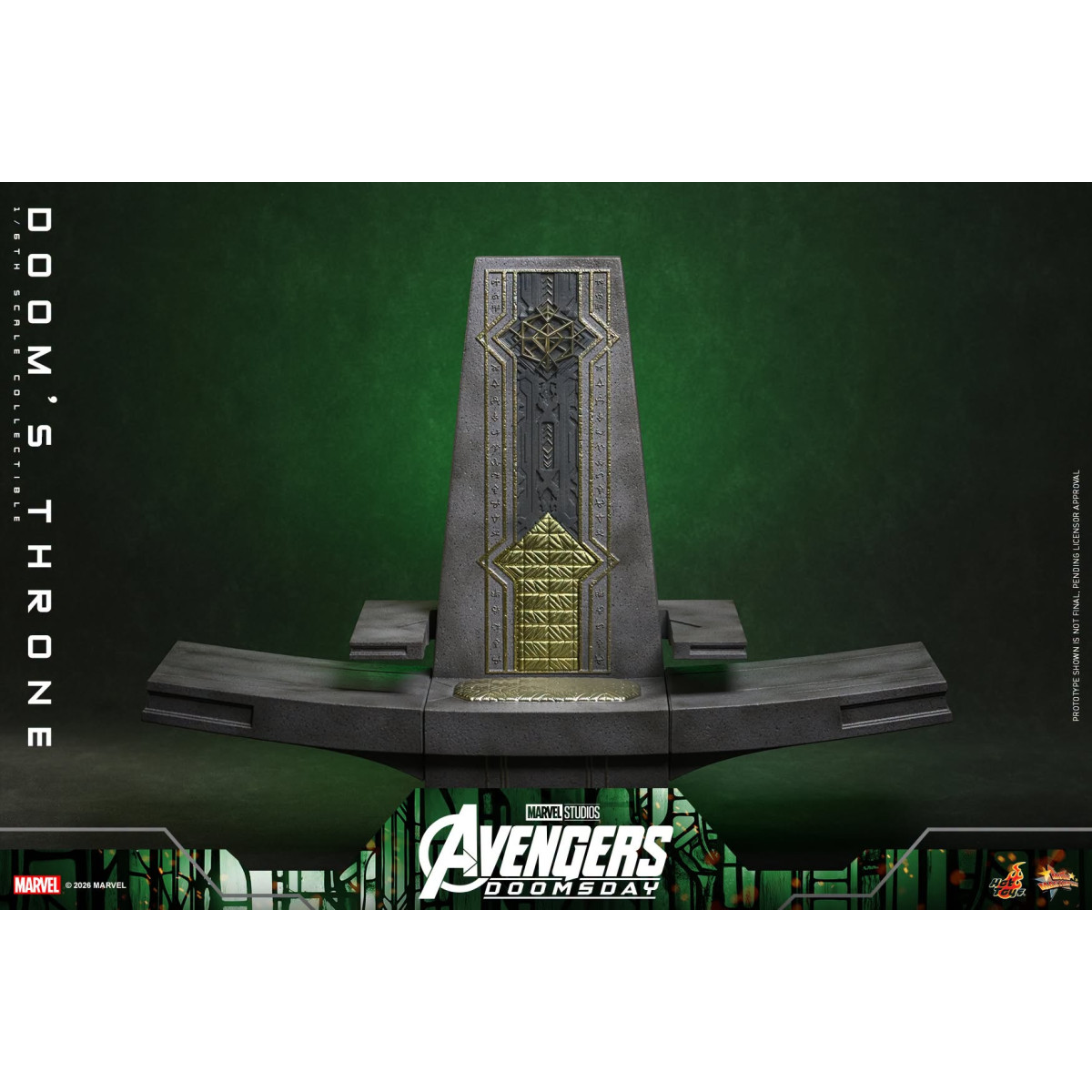 Hot Toys – „ Doom ’s Throne“ MMS, Maßstab 1:6 – „ Avengers: Doomsday“