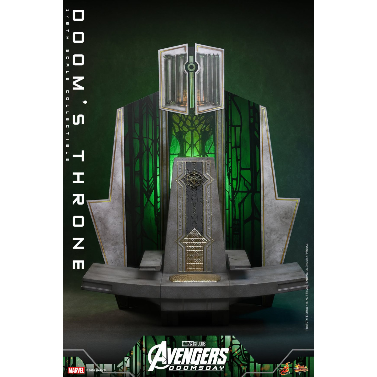 Hot Toys – „ Doom ’s Throne“ MMS, Maßstab 1:6 – „ Avengers: Doomsday“