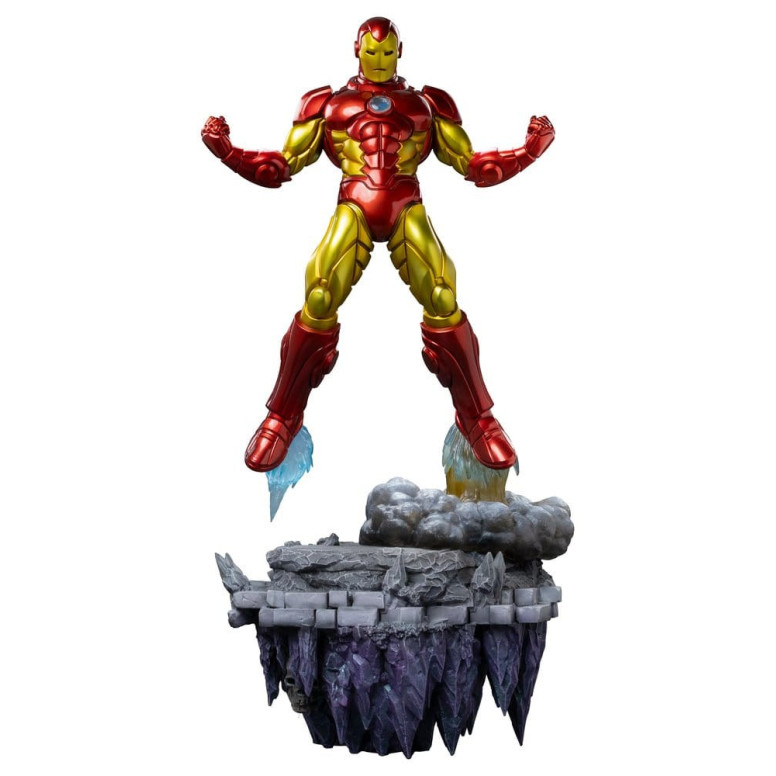 Iron Studios Marvel – „ Iron Man “ Deluxe Art, Maßstab 1:10 – „Infinity Gauntlet“-Diorama