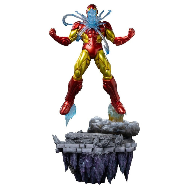 Iron Studios Marvel – „ Iron Man “ Deluxe Art, Maßstab 1:10 – „Infinity Gauntlet“-Diorama