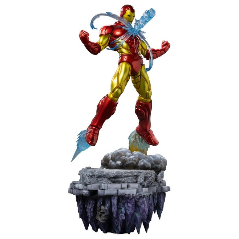 Iron Studios Marvel – „ Iron Man “ Deluxe Art, Maßstab 1:10 – „Infinity Gauntlet“-Diorama