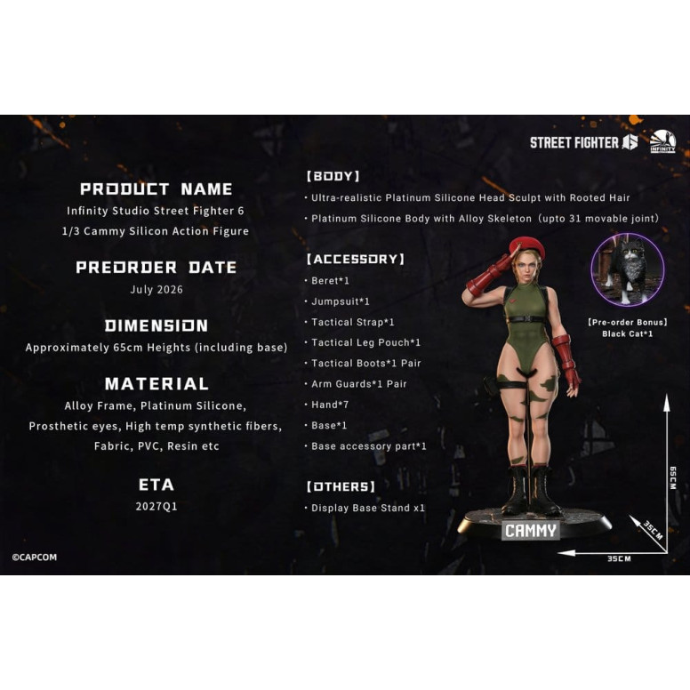 Infinity Studio – „ Street Fighter “ 6 – Actionfigur „CAMMY“ aus Vollsilikon im Maßstab 1:3