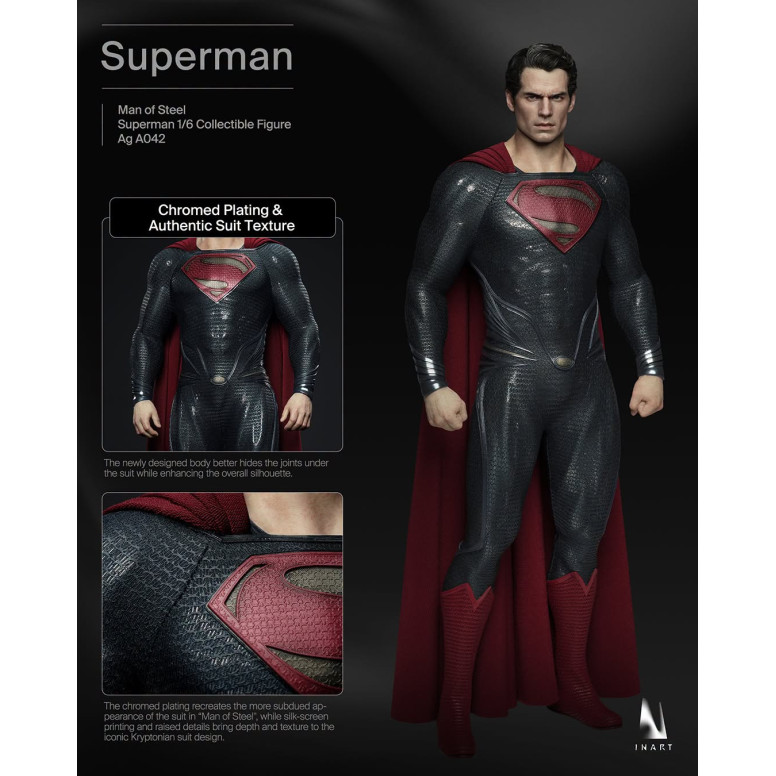 INART –  „ Superman “ Sammlerfigur im Maßstab 1:6 – Man of Steel (2013)