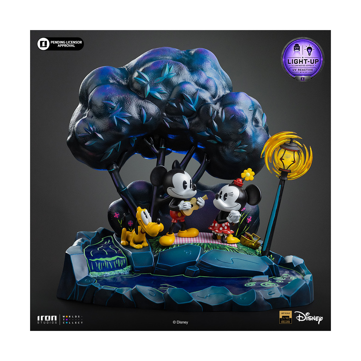Iron Studios „ Disney “ Classics – „ Micky Maus “, „Minnie und Pluto im Park“ DX Art, Maßstab 1:10