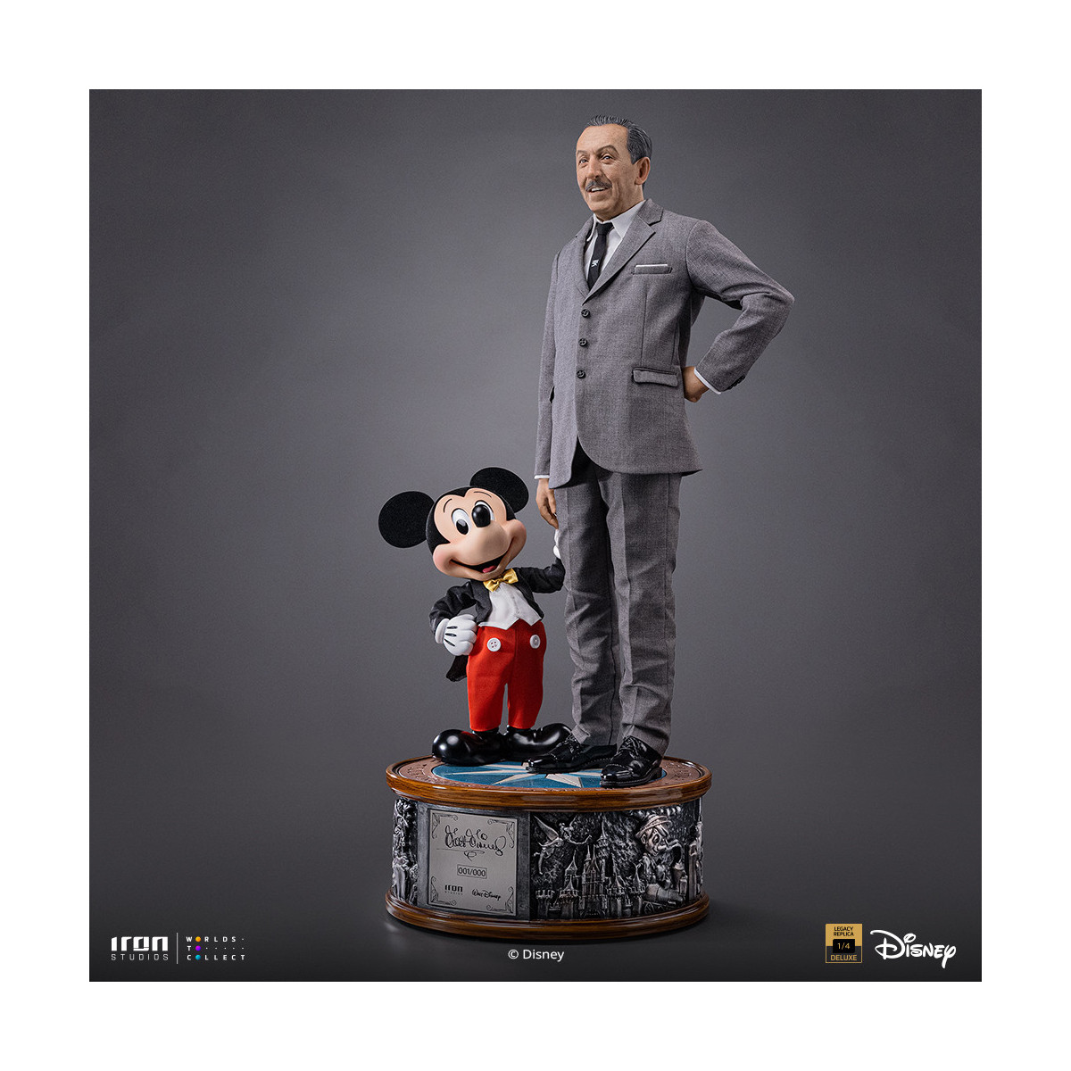 Iron Studios „ Disney “ Classics – Walt „ Disney “ & „ Micky Maus “ Mouse Legacy Replica 1:4
