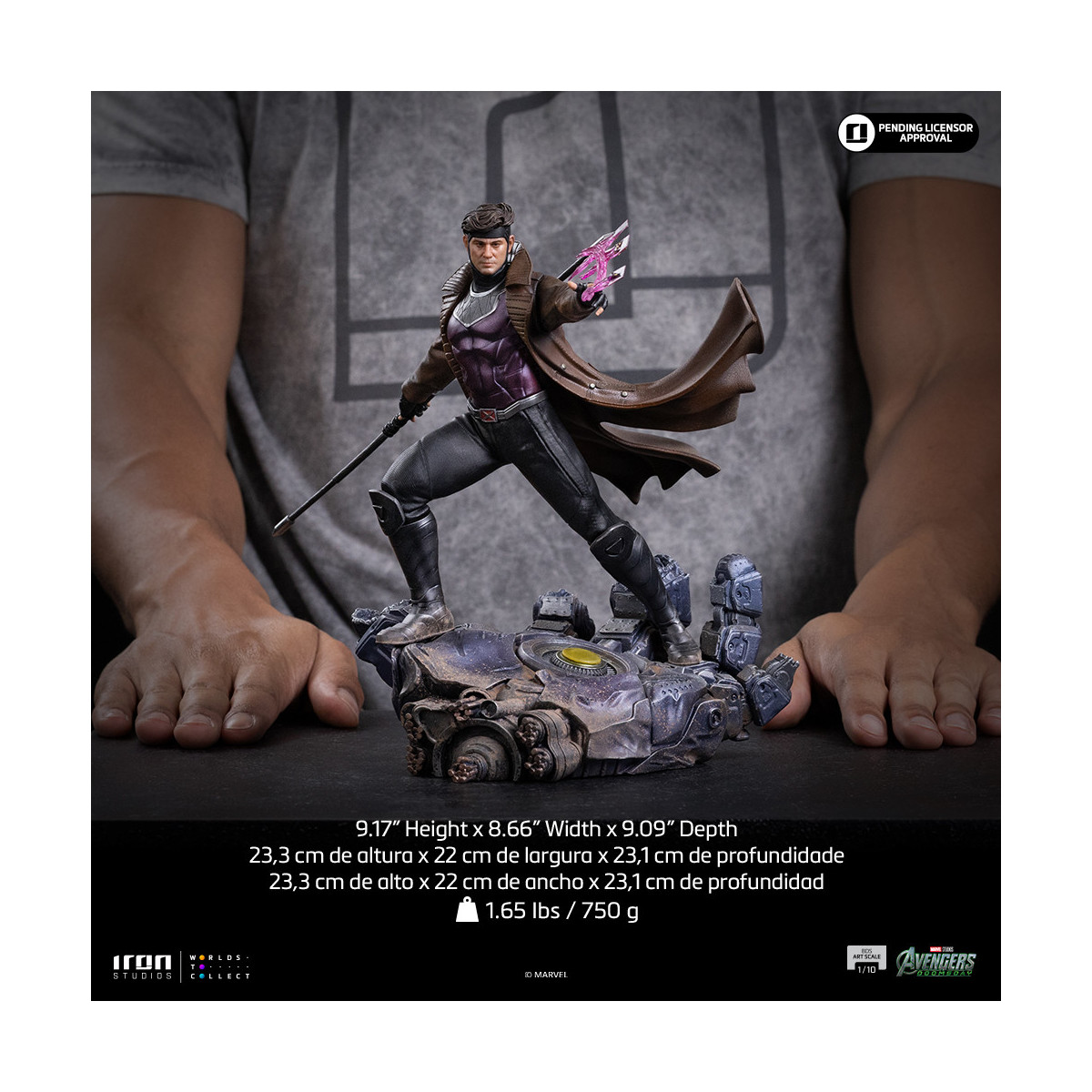 Iron Studios Marvel – Gambit Art, Maßstab 1:10 – „ Avengers “: Doomsday