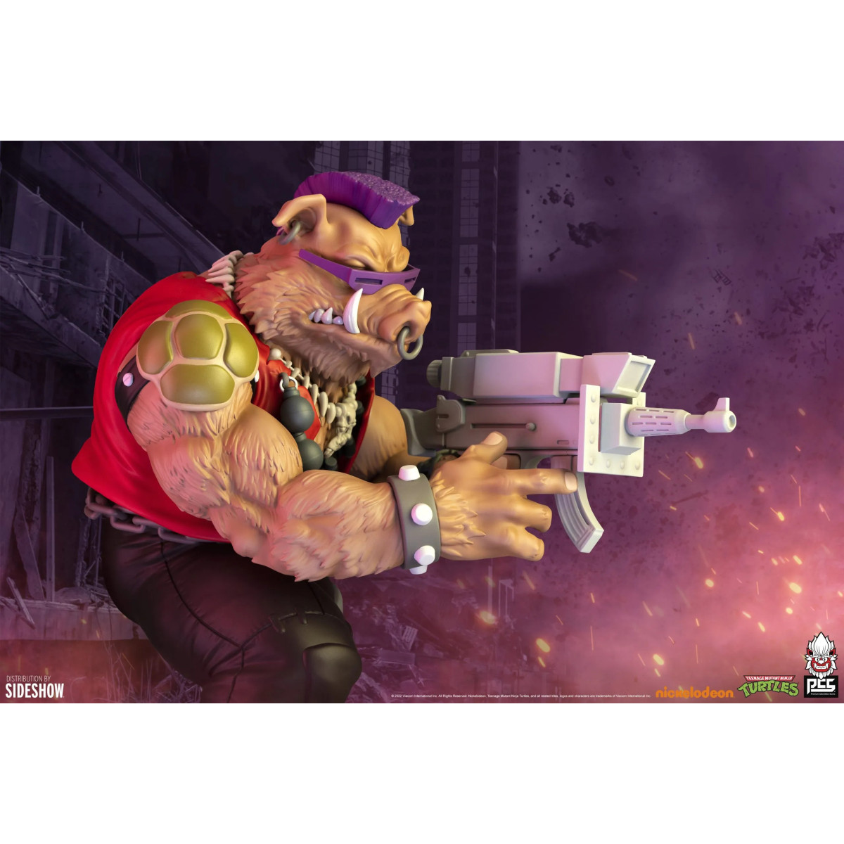 Premium Collectibles Studio „ PCS “ – Rocksteady 1/4-Statue – Teenage Mutant Ninja Turtles (TMNT) Figur