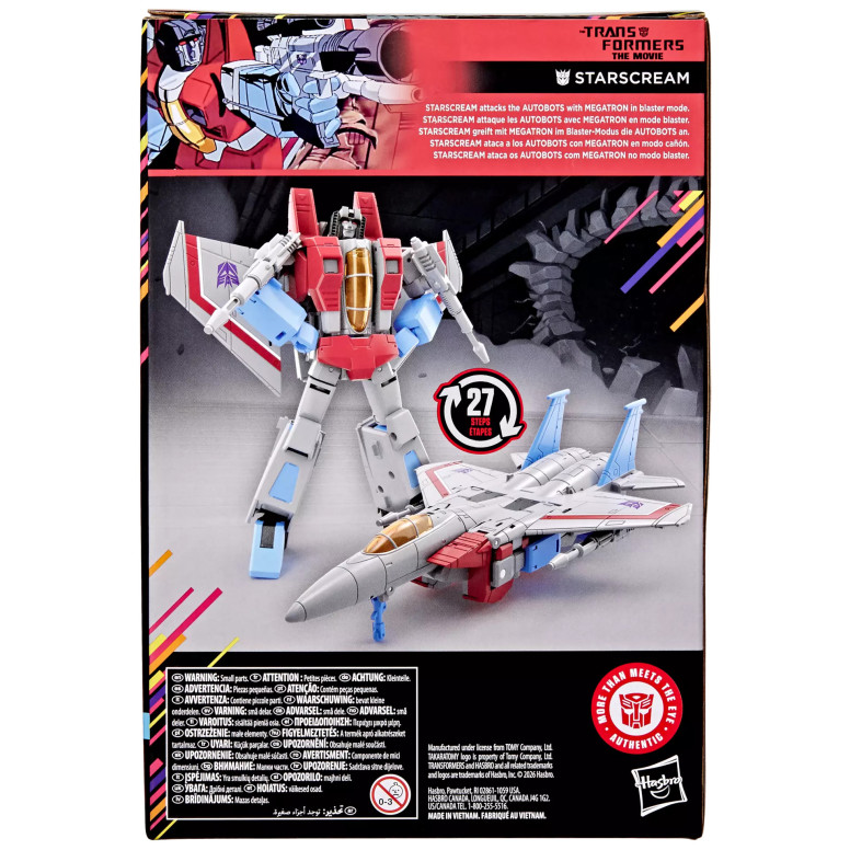 Hasbro - „ Transformers “ – Der Film – STARSCREAM Voyager-Klasse – Studio Series MTMTE-Kollektion