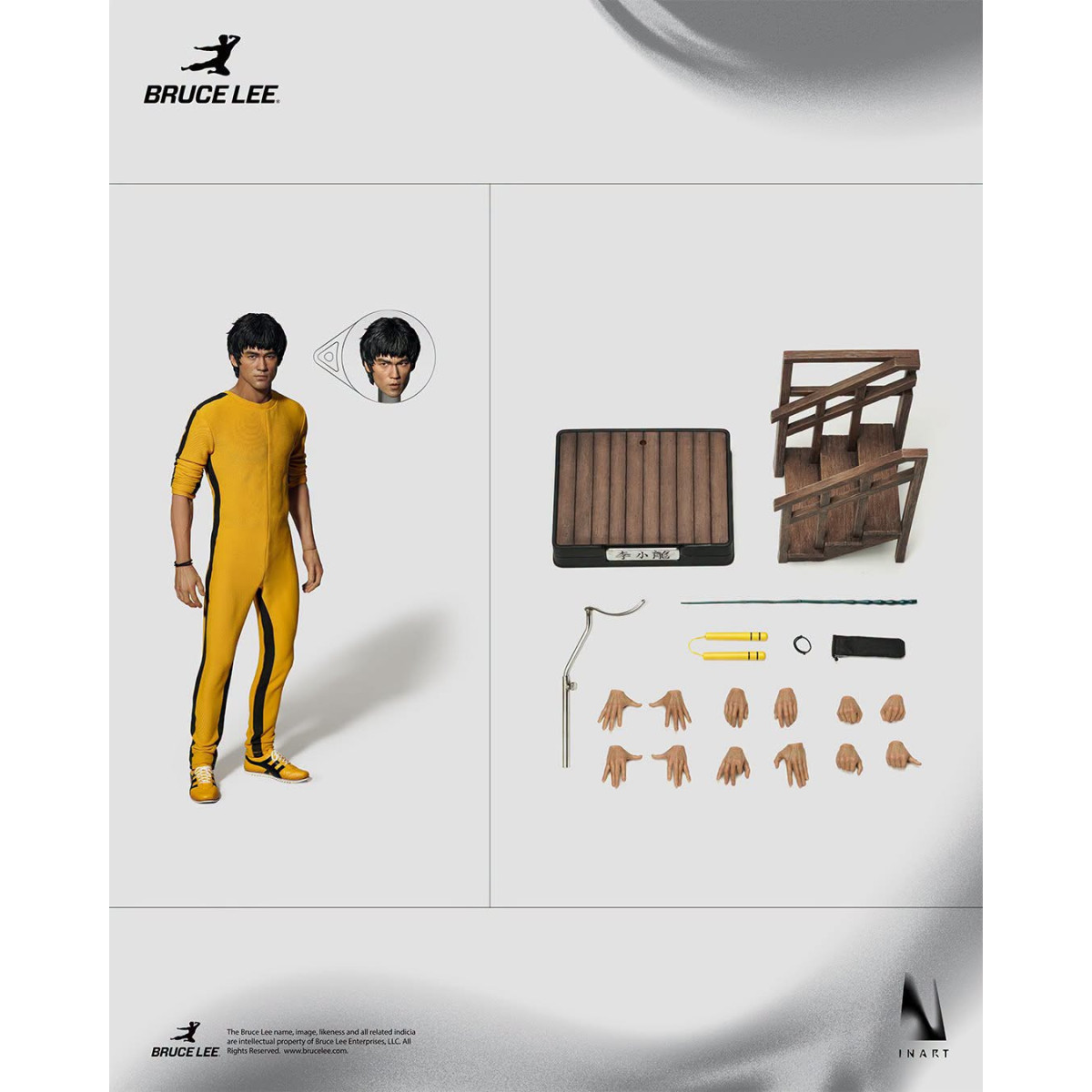 INART – „ Bruce Lee “ (gelber Overall) 1/6-Sammlerfigur – Das Spiel des Todes