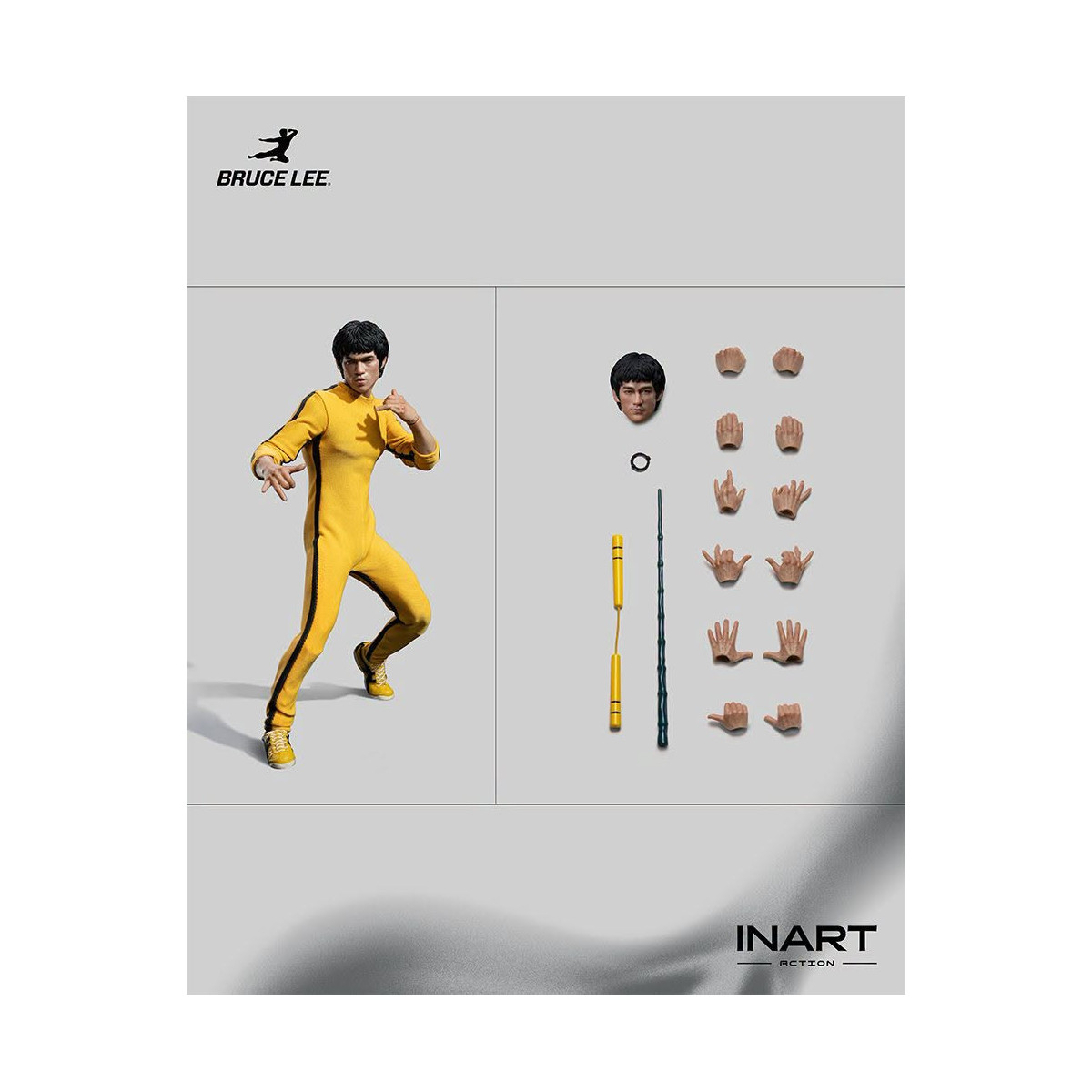 INART – „ Bruce Lee “ (gelber Overall) 1/12-Actionfigur – Das Spiel des Todes