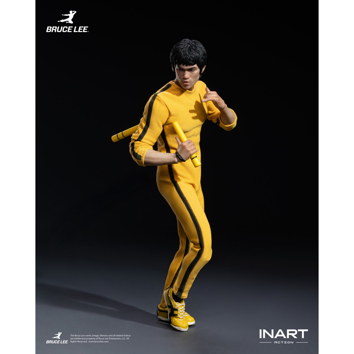INART – „ Bruce Lee “ (gelber Overall) 1/12-Actionfigur – Das Spiel des Todes
