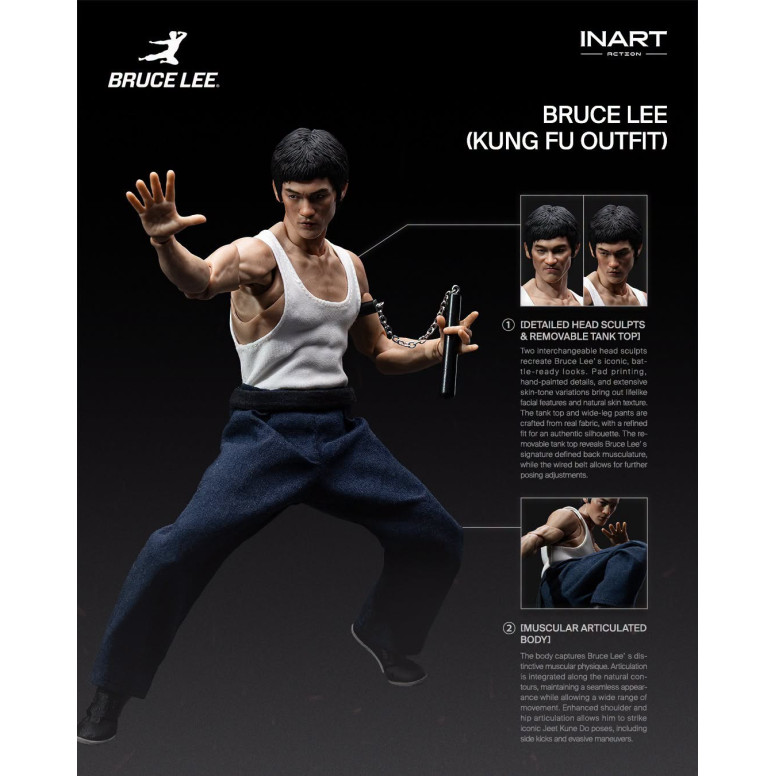INART – „ Bruce Lee “ (Kung-Fu-Outfit) 1/12-Actionfigur