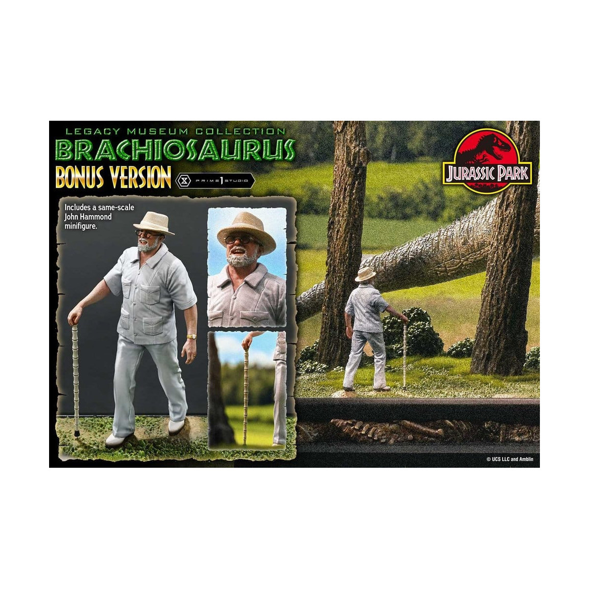 Prime 1 Studio - Jurassic Park - Brachiosaurus aus der Sammlung des Legacy Museums im Maßstab 1:15