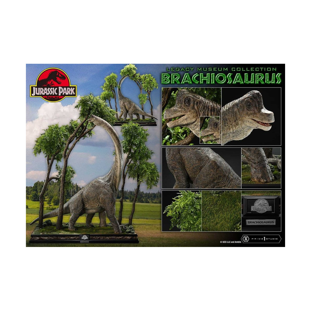 Prime 1 Studio - Jurassic Park - Brachiosaurus aus der Sammlung des Legacy Museums im Maßstab 1:15