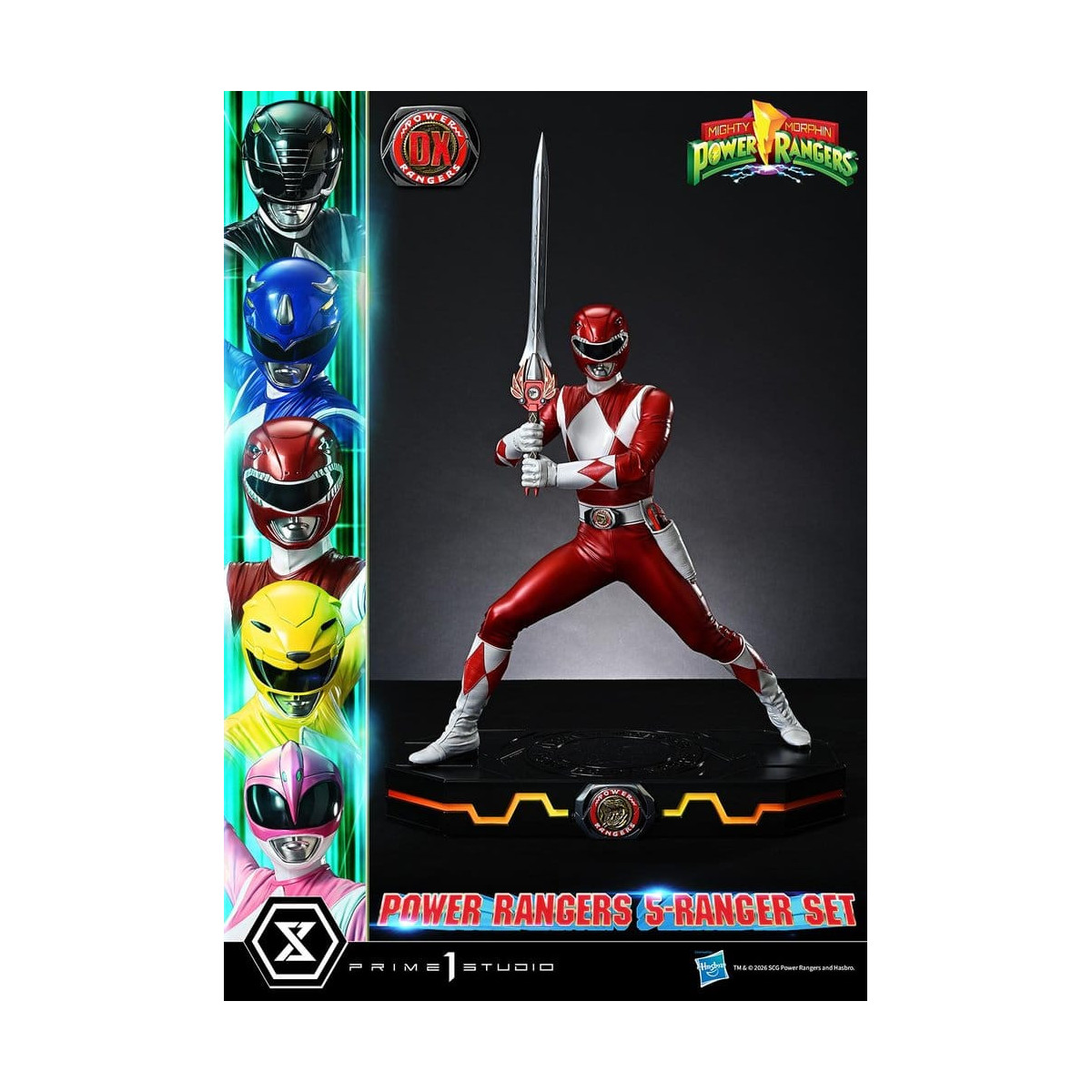 Prime 1 Studio - Mighty Morphin Power Rangers, Premium Masterline, 5er-Set mit Figuren im Maßstab 1:4, Deluxe-Version