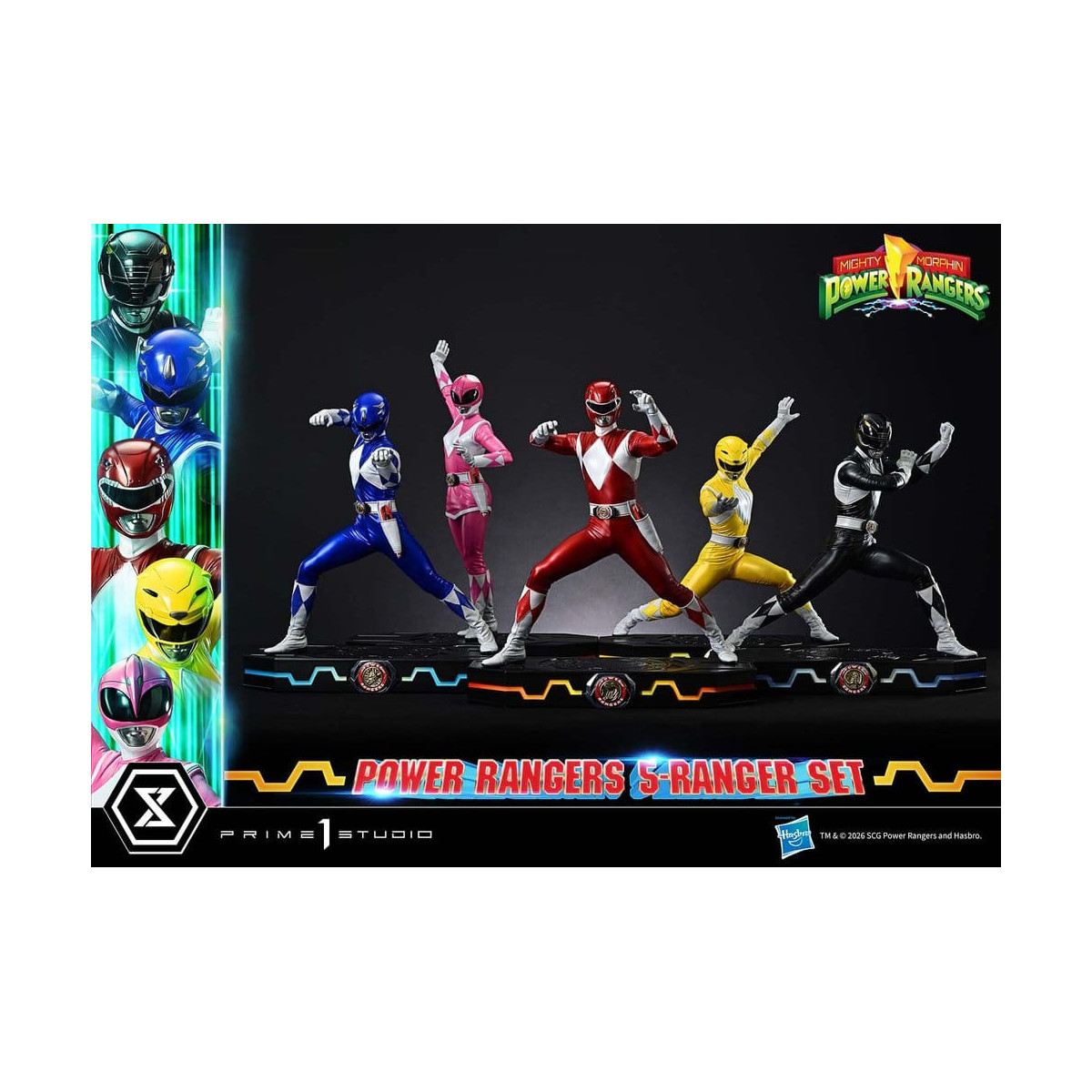 Prime 1 Studio - Mighty Morphin Power Rangers, Premium Masterline, 5er-Set mit Figuren im Maßstab 1:4, Deluxe-Version