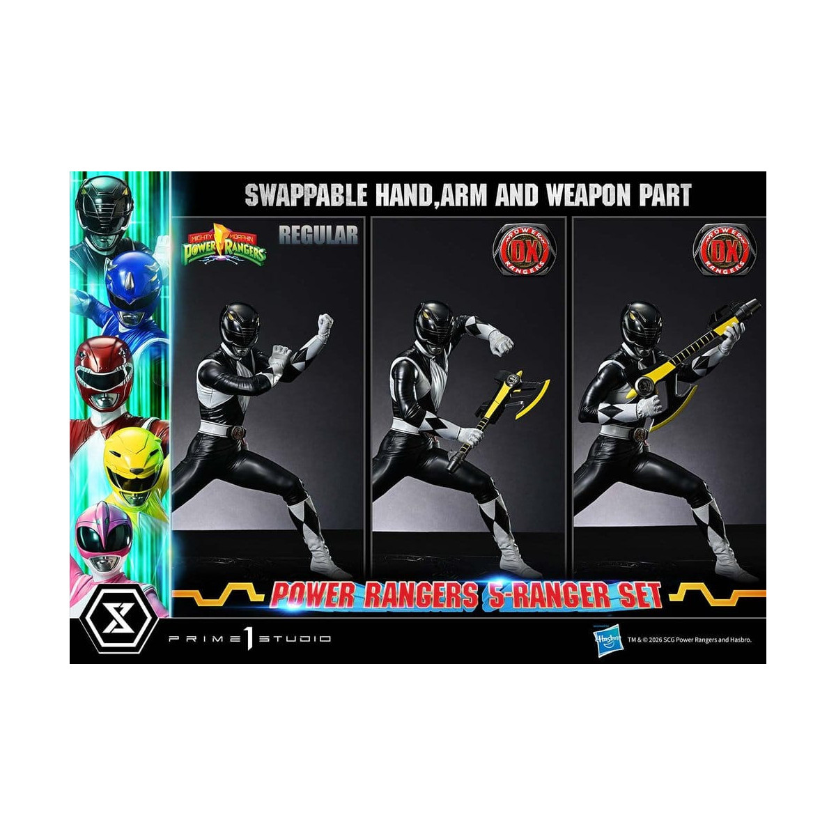 Prime 1 Studio - Mighty Morphin Power Rangers, Premium Masterline, 5er-Set mit Figuren im Maßstab 1:4, Deluxe-Version