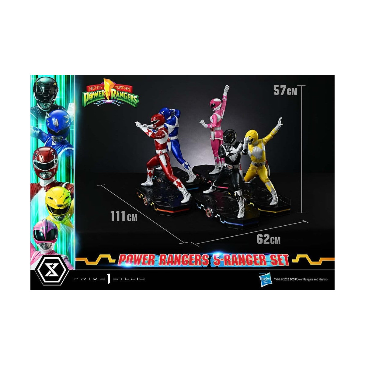 Prime 1 Studio - Mighty Morphin Power Rangers, Premium Masterline, 5er-Set mit Figuren im Maßstab 1:4, Deluxe-Version