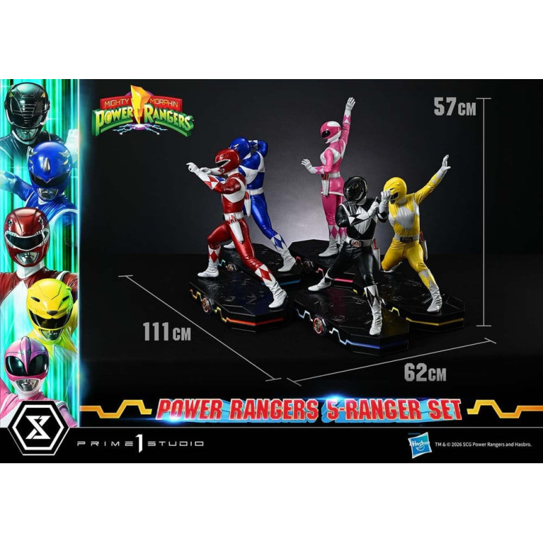 Prime 1 Studio - Mighty Morphin Power Rangers, Premium Masterline, 5er-Set mit Figuren im Maßstab 1:4, Deluxe-Version