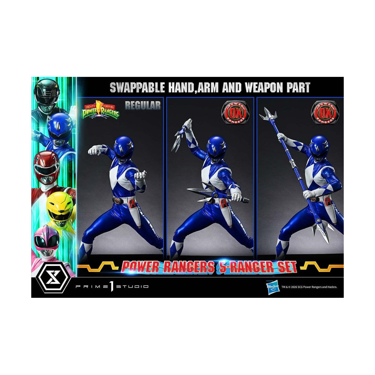Prime 1 Studio - Mighty Morphin Power Rangers, Premium Masterline, 5er-Set mit Figuren im Maßstab 1:4, Deluxe-Version