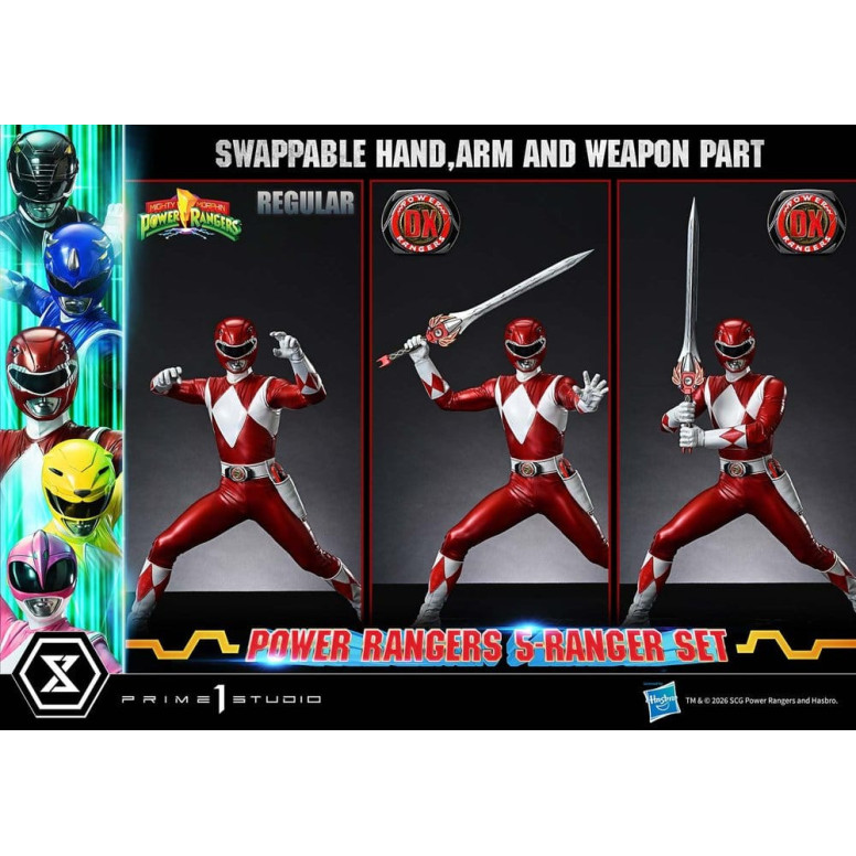Prime 1 Studio - Mighty Morphin Power Rangers, Premium Masterline, 5er-Set mit Figuren im Maßstab 1:4, Deluxe-Version