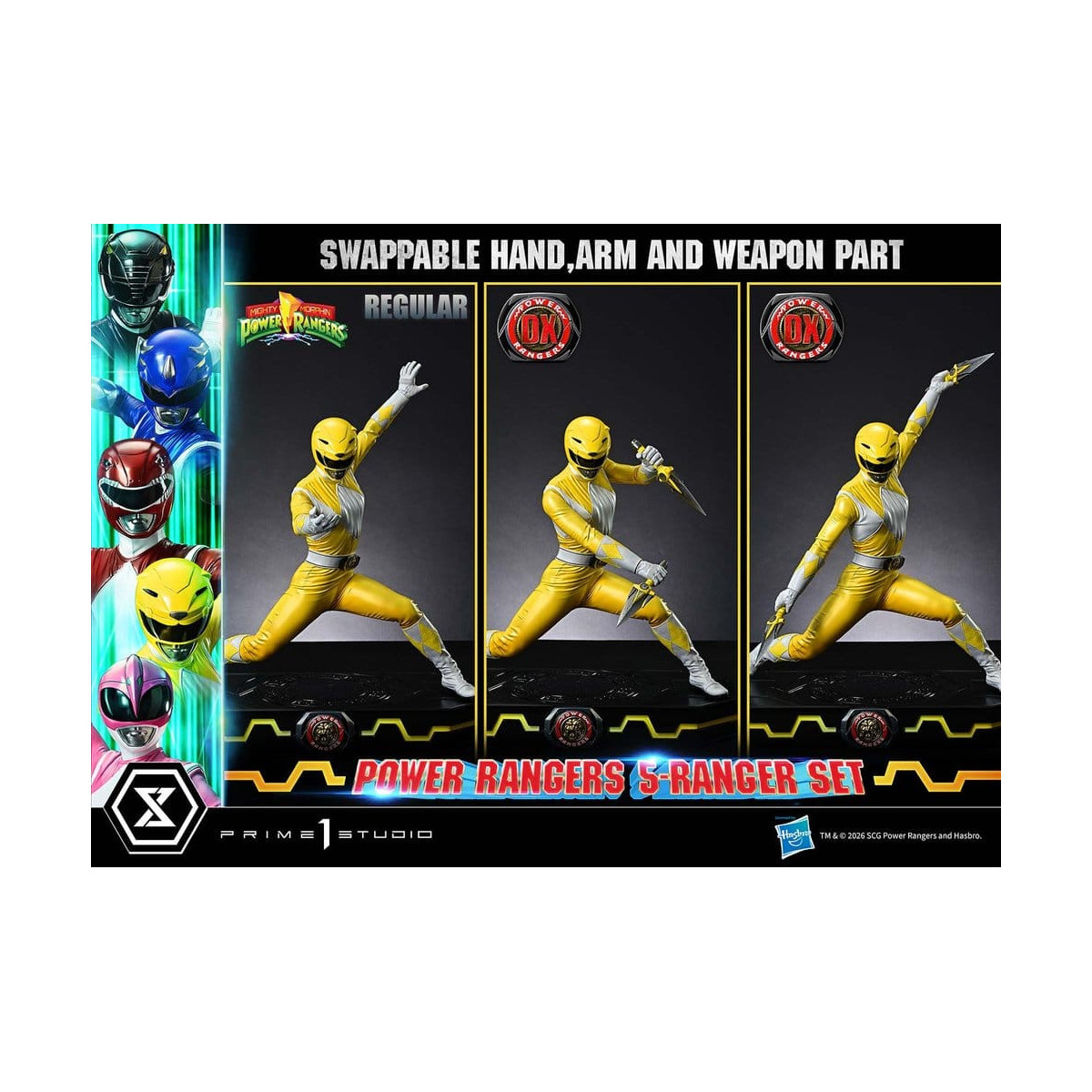 Prime 1 Studio - Mighty Morphin Power Rangers, Premium Masterline, 5er-Set mit Figuren im Maßstab 1:4, Deluxe-Version