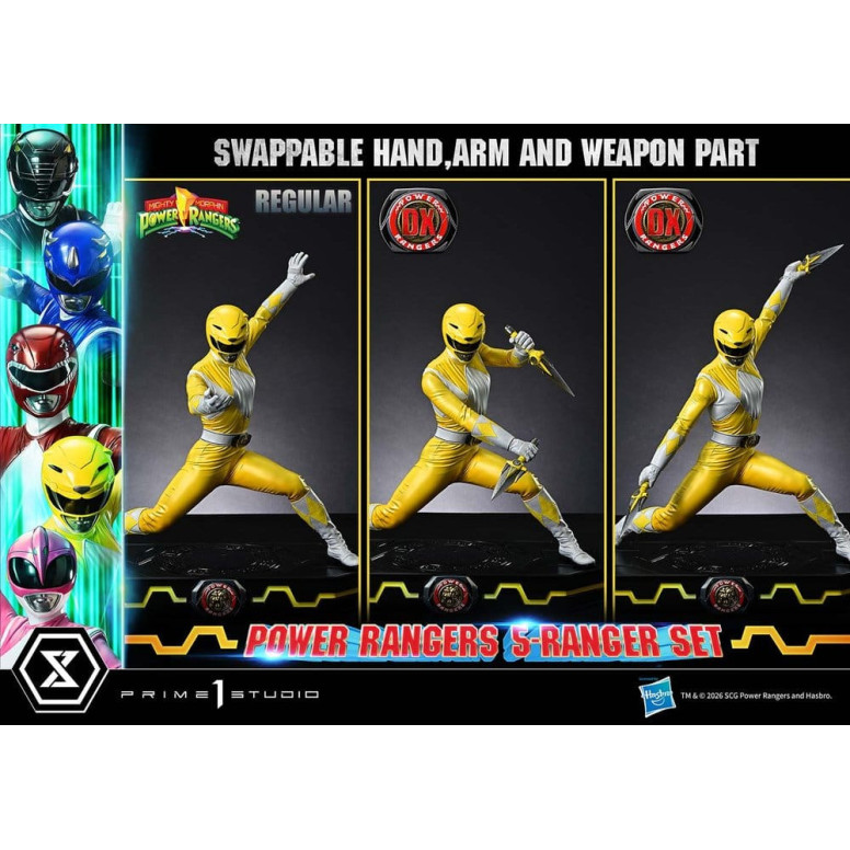 Prime 1 Studio - Mighty Morphin Power Rangers, Premium Masterline, 5er-Set mit Figuren im Maßstab 1:4, Deluxe-Version