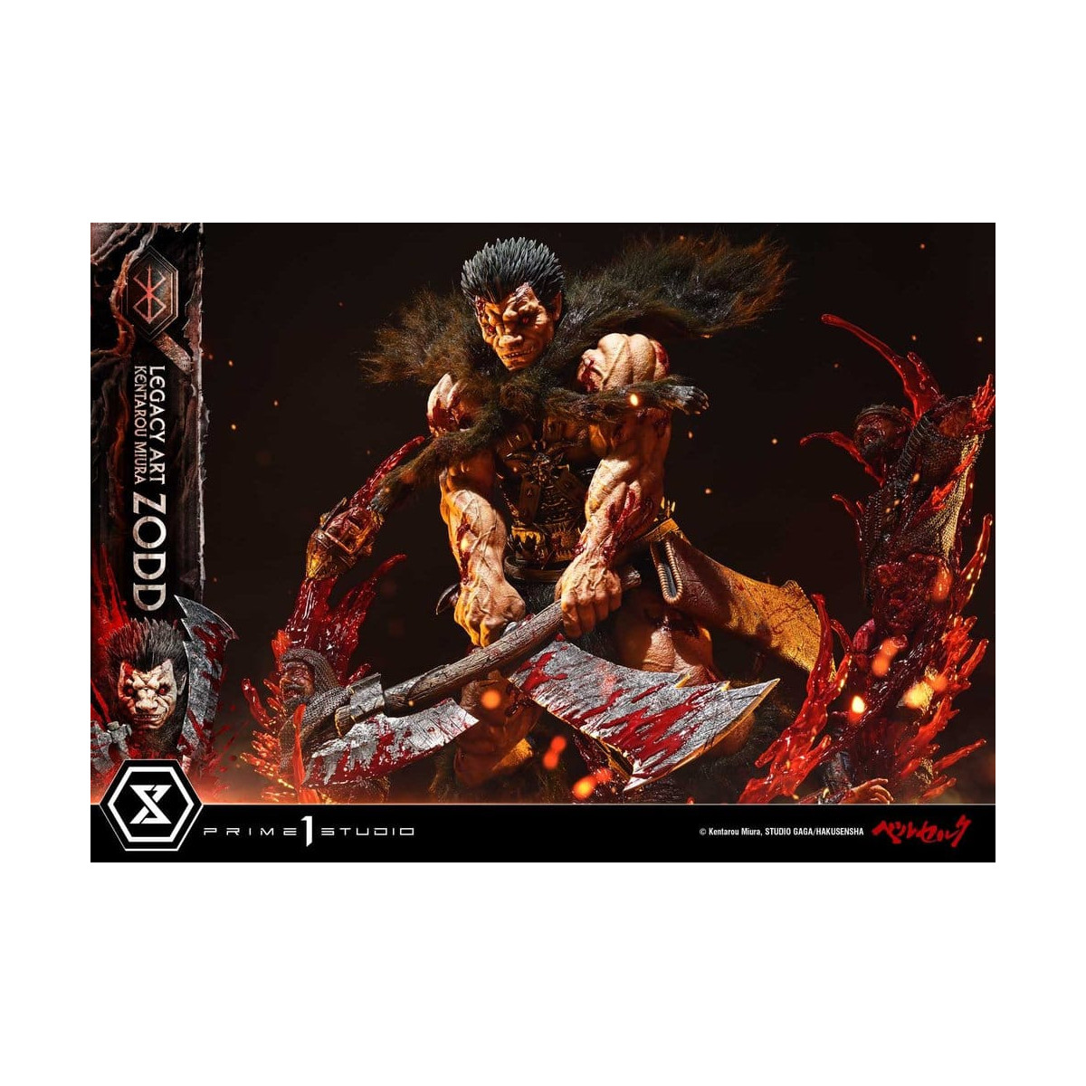 Prime 1 Studio Berserk - Kentaro Miura Legacy Art Berserker ZODD DX Bonus-Version – Statue im Maßstab 1:4