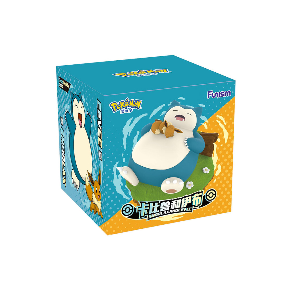 Funism - Pokemon Prime Figur – Snorlax & Evoli – Snorlax & Eevee – Kabigon & Eievui