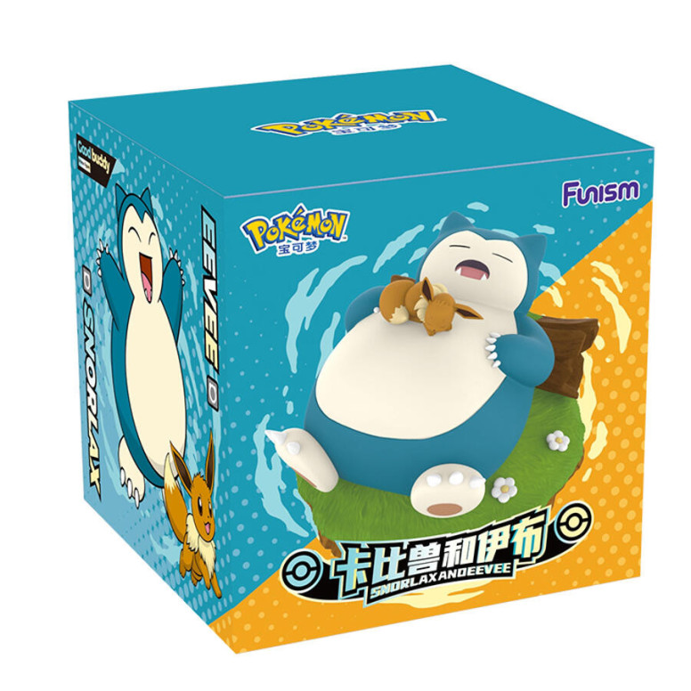 Funism - Pokemon Prime Figur – Snorlax & Evoli – Snorlax & Eevee – Kabigon & Eievui