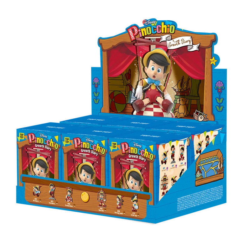 Toy Pop – „ Disney “ „ Pinocchio “ „Growth Diary“ – 6er-Set Figuren in Blindboxen