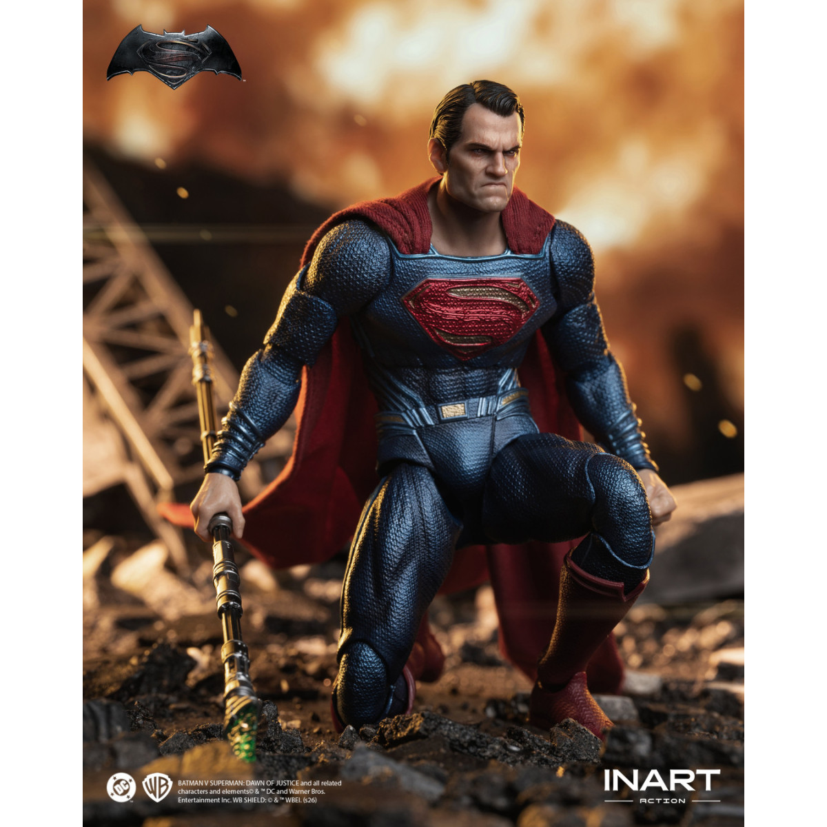 INART – Batman v Superman: Dawn of Justice – Superman Actionfigur im Maßstab 1:12