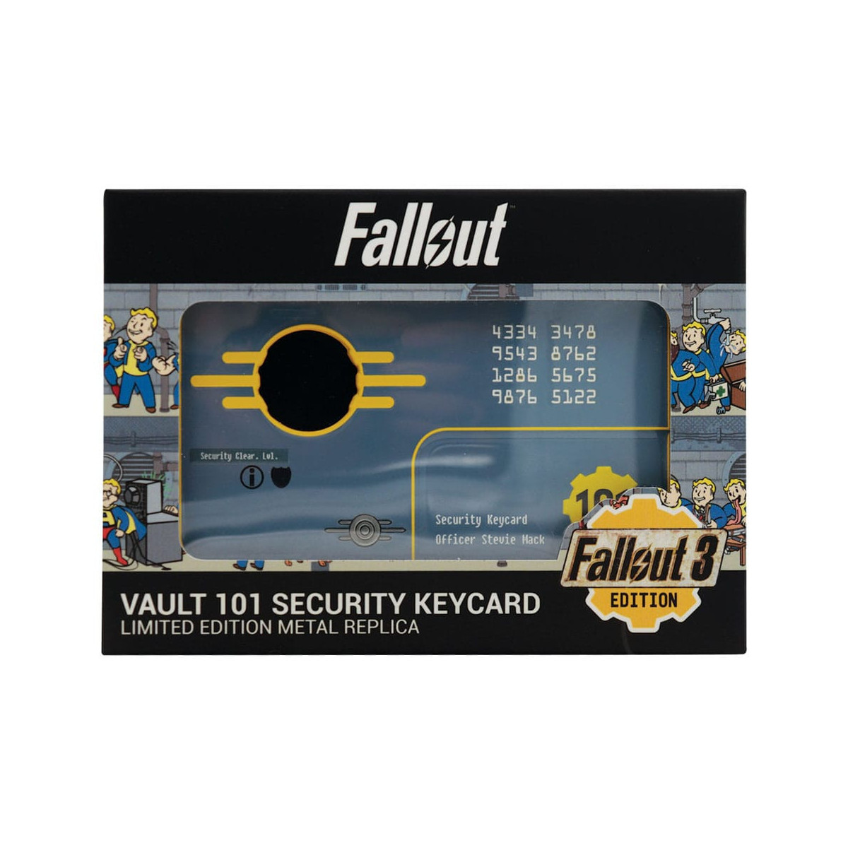 FaNaTtiK – „ Fallout “ 3 Nachbildungen der Vault-101-Sicherheitskarte, Limited Edition