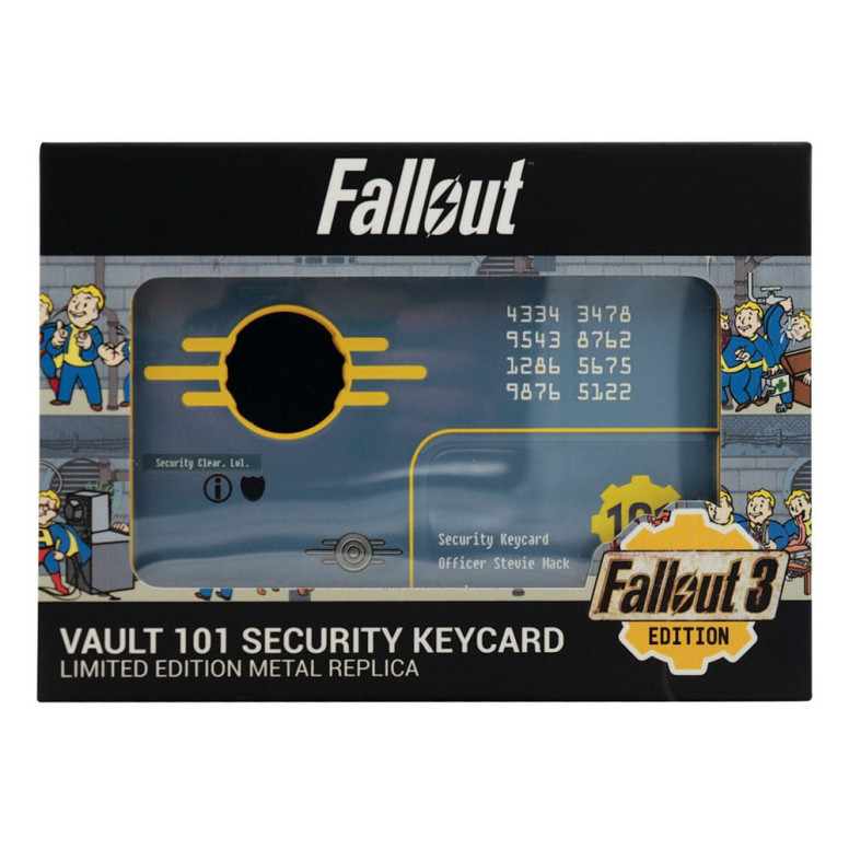 FaNaTtiK – „ Fallout “ 3 Nachbildungen der Vault-101-Sicherheitskarte, Limited Edition