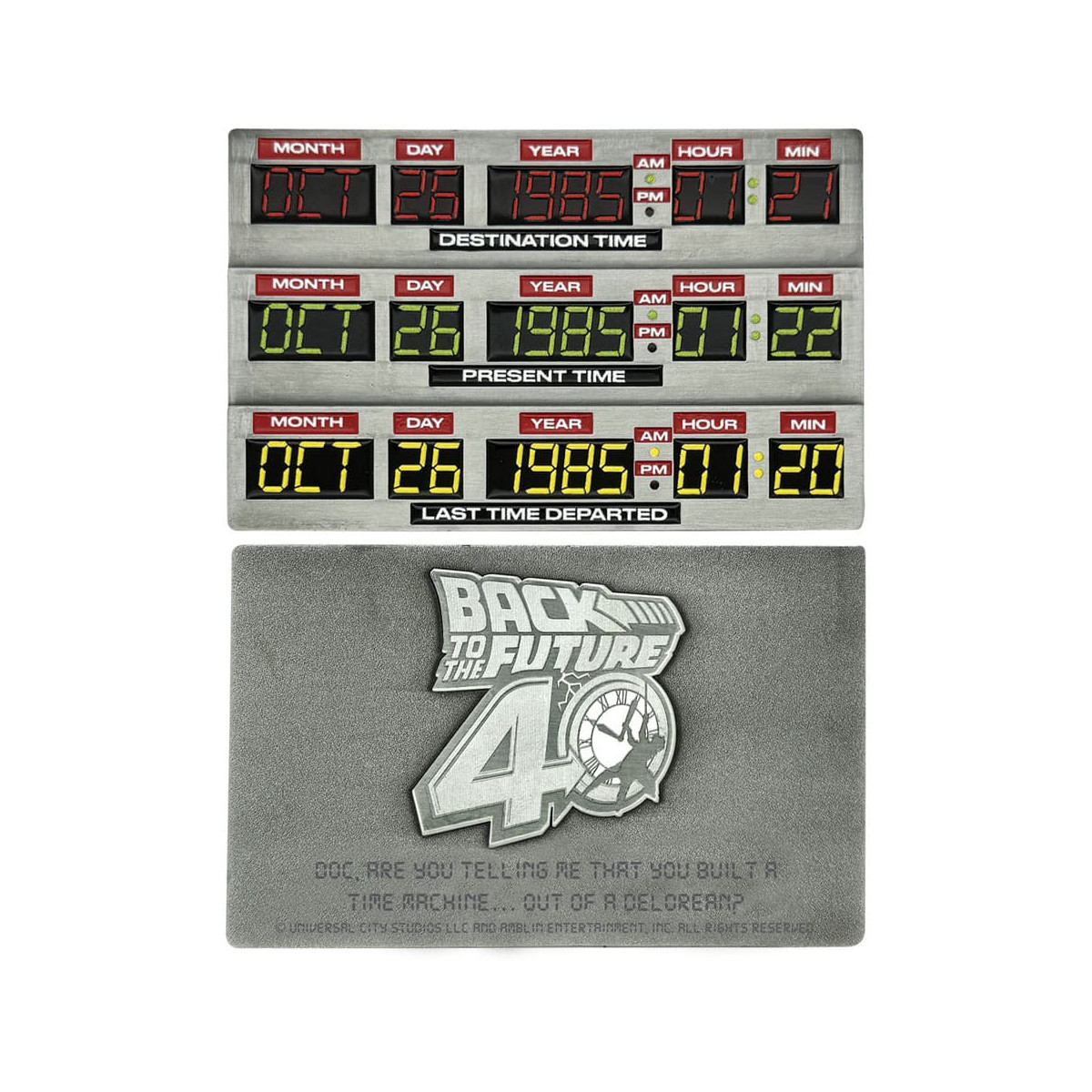 FaNaTtiK – Back To The Future Lingot 40th Anniversary Time Circuits Limited Edition