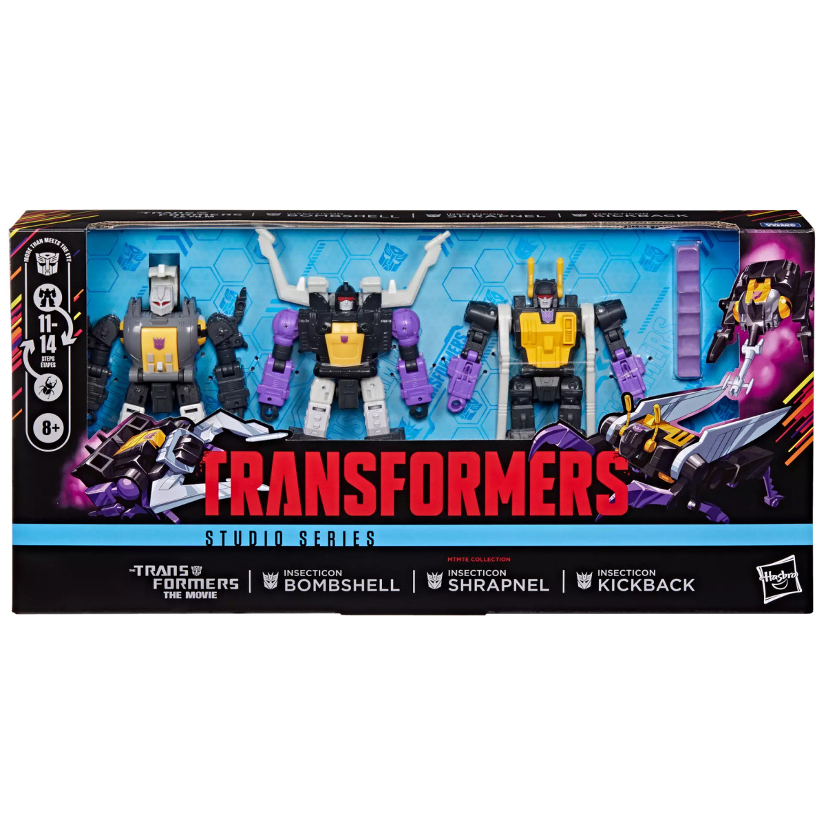 Hasbro - „ Transformers “ – Der Film – Kollektion mit Insecticon Bombshell, Insecticon Shrapnel und Insecticon Kickback – MTMTE-