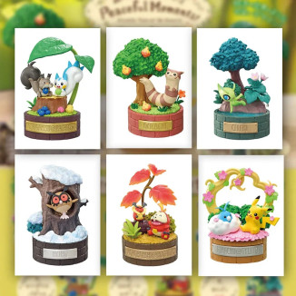 Re-Ment – „ Pokémon “ – „Peaceful Moments!“ (aus der „Forest Story“-Reihe) – 6er-Set Figuren in Blindboxen.