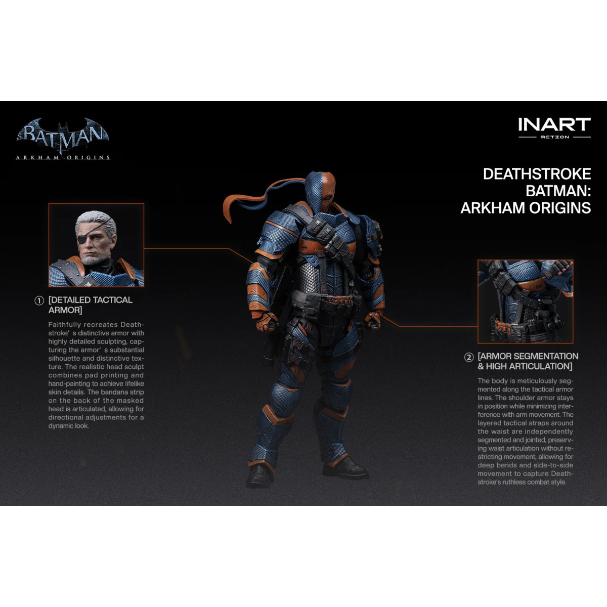 INART – Deathstroke – Batman: Arkham Origins – Figur im Maßstab 1:12