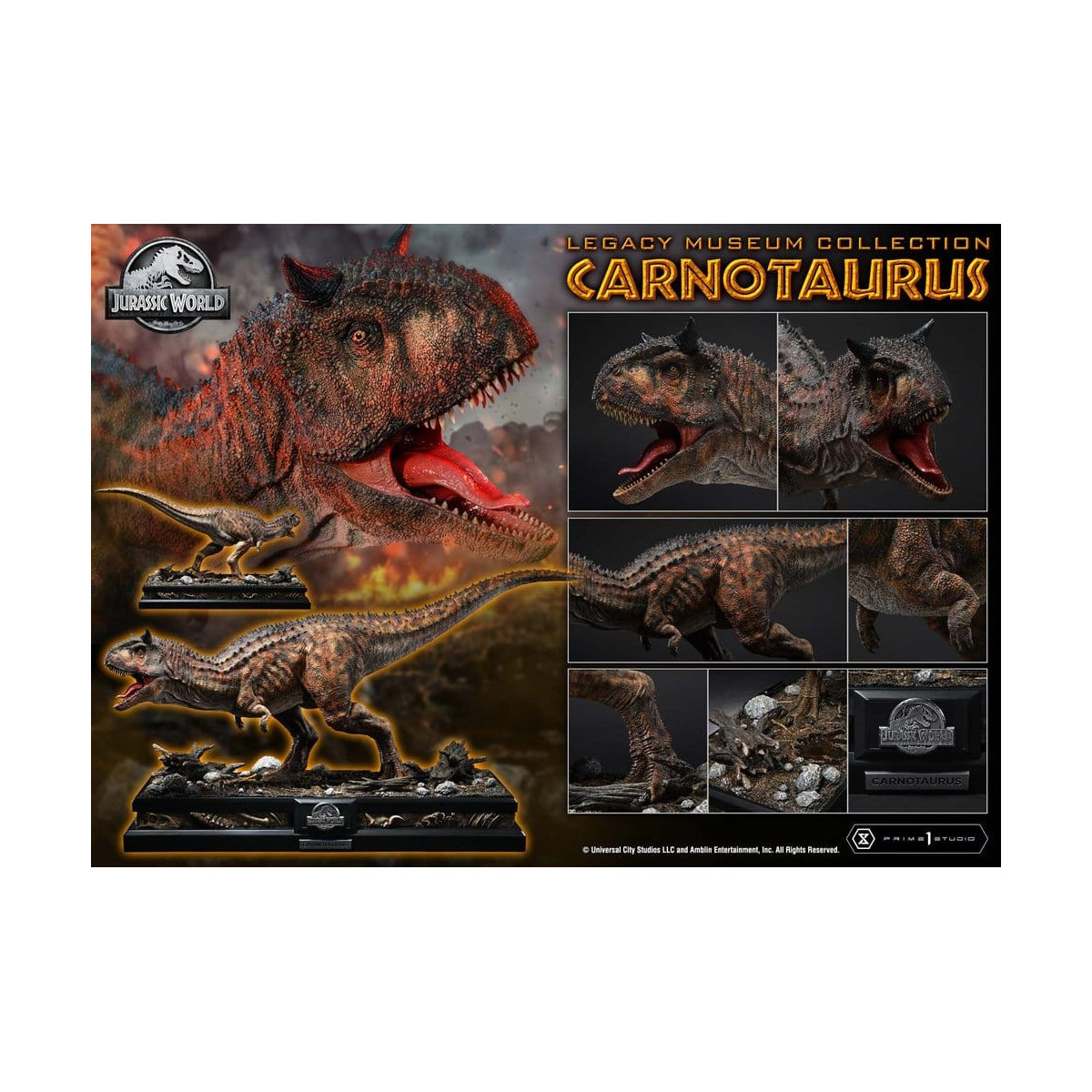 Prime 1 Studio - Jurassic World – Carnotaurus Legacy Museum Collection 1:15