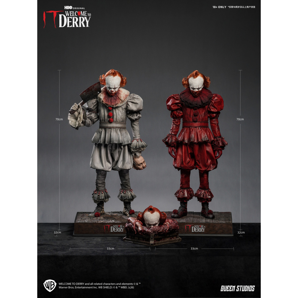 Queen Studios - Pennywise 1/3-Statue „Welcome to Derry“ Premium