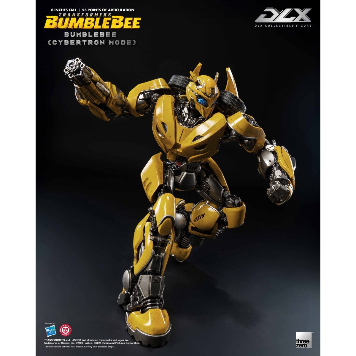 Three Zero Transformers – Bumblebee DLX Bumblebee-Figur im Cybertron-Modus