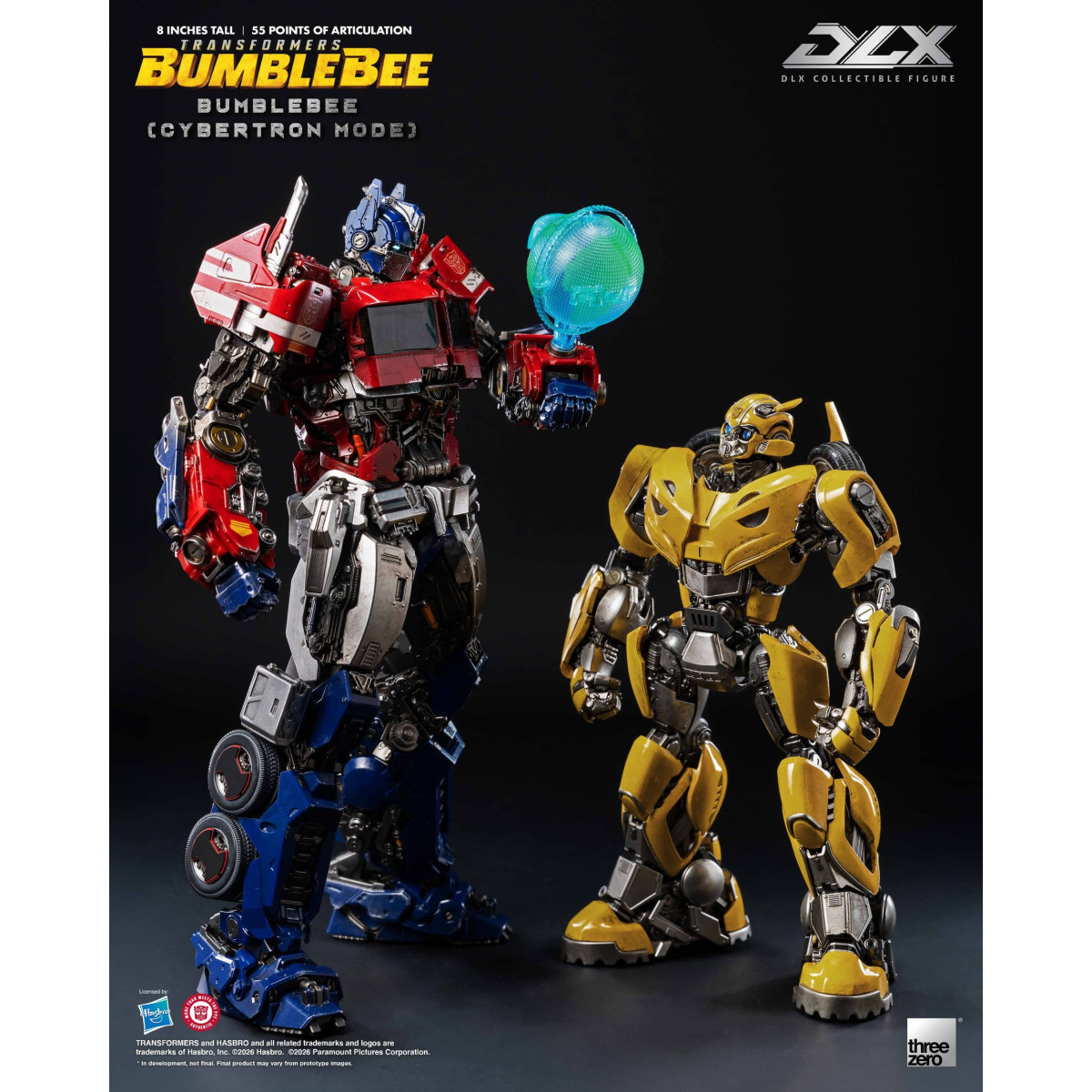 Three Zero Transformers – Bumblebee DLX Bumblebee-Figur im Cybertron-Modus