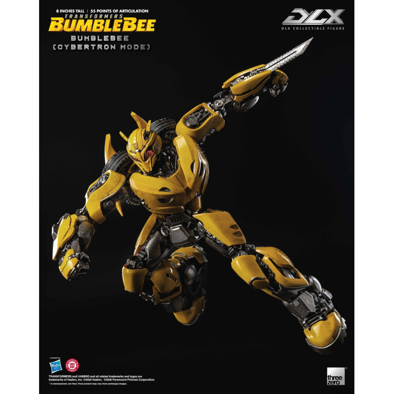 Three Zero Transformers – Bumblebee DLX Bumblebee-Figur im Cybertron-Modus
