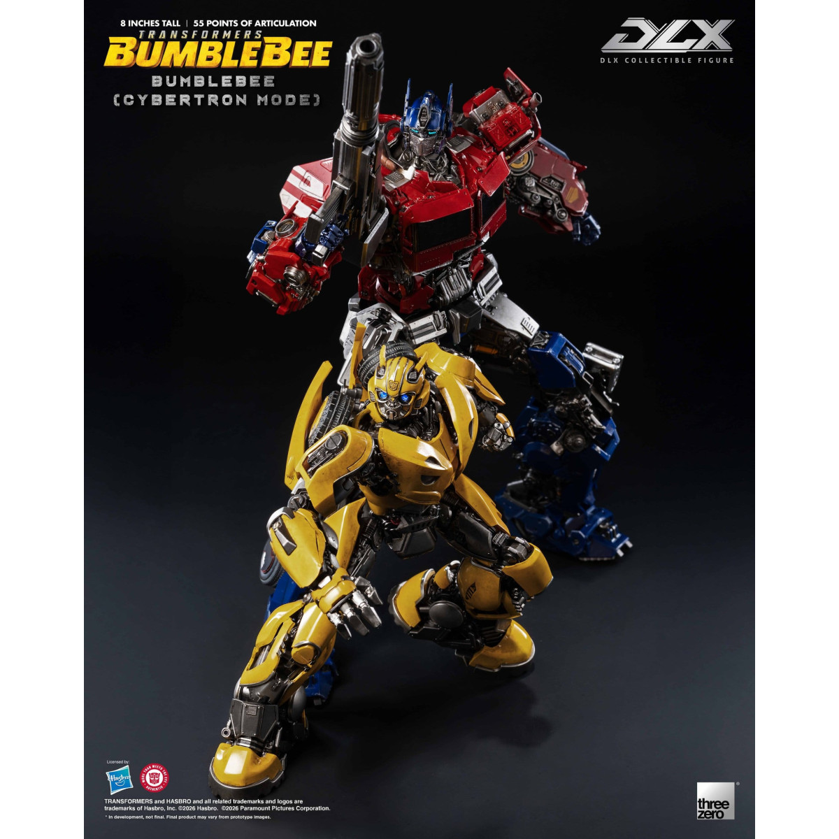 Three Zero Transformers – Bumblebee DLX Bumblebee-Figur im Cybertron-Modus