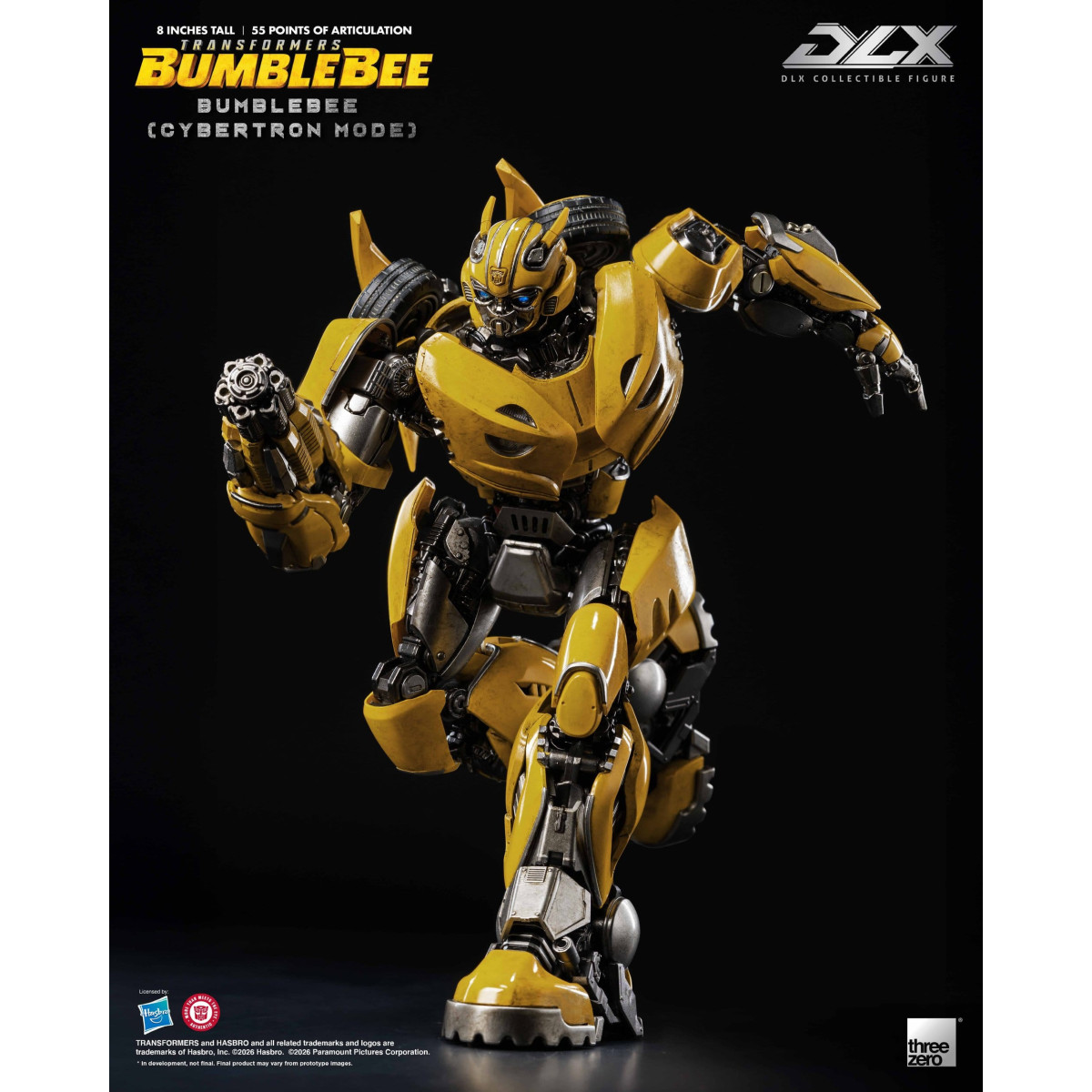 Three Zero Transformers – Bumblebee DLX Bumblebee-Figur im Cybertron-Modus