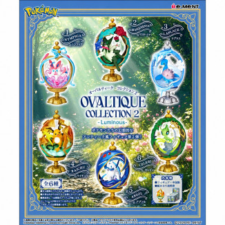 Re-Ment – „ Pokémon “ – Ovaltique-Kollektion 2 – „Luminous“ – Set mit 6 Figuren in Blindboxen.